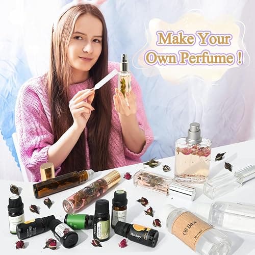 JUYRLE Perfume Making Kit- DIY Roller Perfume Making Kits for Women, Make Your Own Scent with Essential Oil, Bottle, Roller Fragrance Set, Fragrance Gifts for Women Girls thumbnail 7