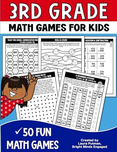 Math Games for Kids 3rd Grade (3rd Grade Math Workbooks) - Image 1