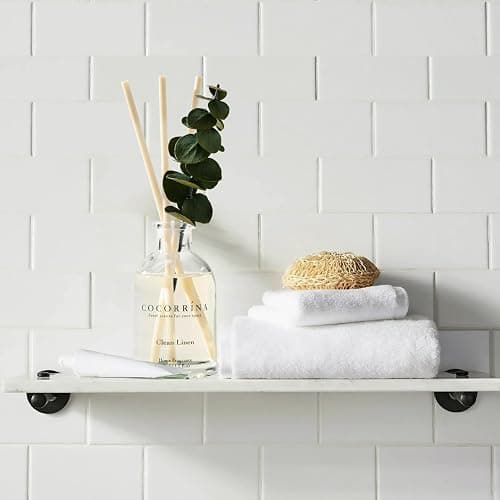 COCORRÍNA Reed Diffuser Set of 3 with Dried Eucalyptus for Home & Office | Eucalyptus & Moss/Clean Linen/Ocean Mist Scents,Aromatherapy Scented Oil Diffusers, 1.7 oz Each, Total 5.1 oz thumbnail 7