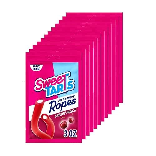 SweeTARTS Ropes, Cherry Punch Candy, 3 Ounce Pouch (Pack of 12) - Image 1