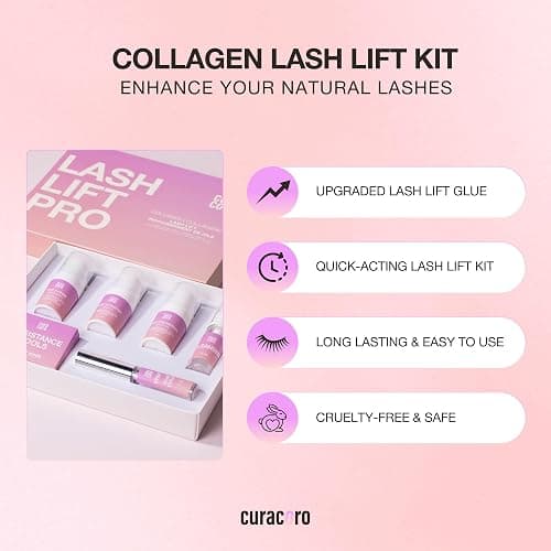 Curacoro Lash Lift Kit - Professional Eyelash Perm Kit, Semi-Permanent Lash Curling, Nourishing Collagen, Hygiene Safe & Easy to Clean, All-in-One for Professional Use thumbnail 2