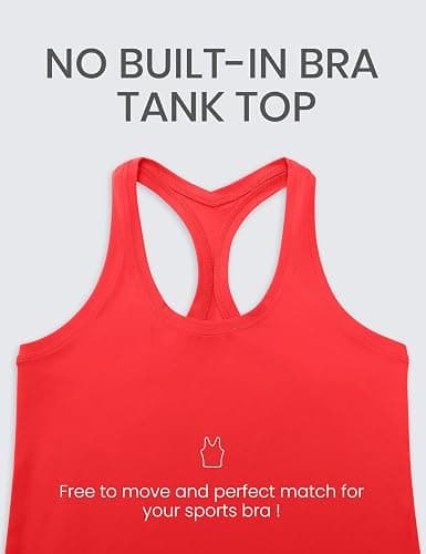 CRZ YOGA Butterluxe Racerback Tank Tops for Women - Yoga Workout Casual Gym Athletic Camisole Tight Sleeveless Shirts thumbnail 4