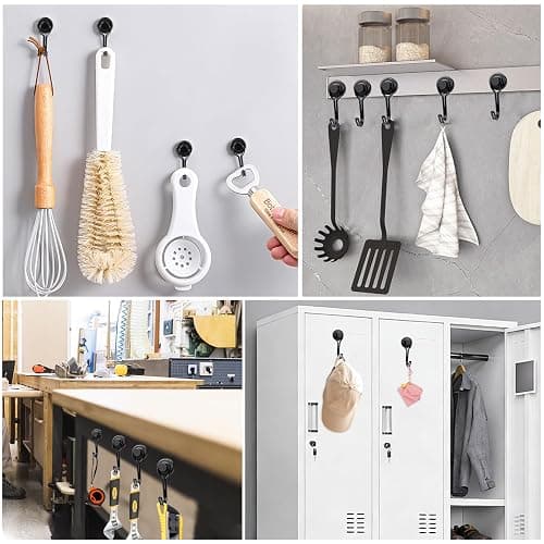 E BAVITE Magnetic Hooks, 30lbs+ Magnet Hook 2026 Cruise Cabin Ship Essentials Heavy Duty Strong Magnets Refrigerator Fridge Hanging for Classroom Beach Vacation Kitchen Grills Home 6pcs (Black) thumbnail 7