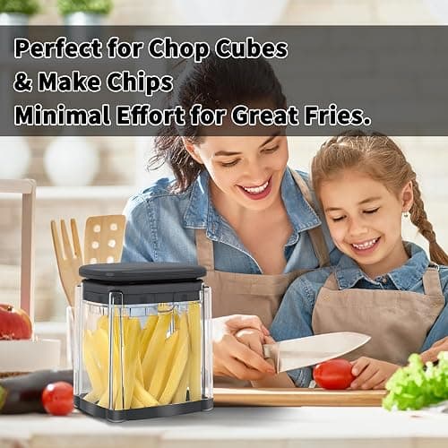 French Fry Cutter, Solucky Potato Onion Cutter, Professional Homestyle Vegetable Chopper Dicer, Great for Potatoes Carrots Cucumbers Zucchini Peppers 3/8 inch Blade(Only 1 Blade) thumbnail 10