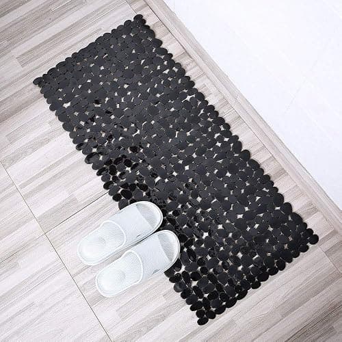SONGZIMING Non-Slip Pebble Bathtub Mat Black 16 W x 35 L Inches (for Smooth/Non-Textured Tubs Only) Safe Shower Mat with Drain Holes, Suction Cups for Bathroom thumbnail 6