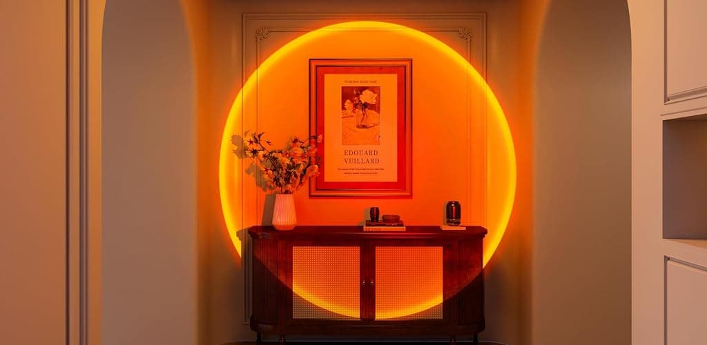 QUIGO Upgraded 10w Sunset Lamp Projector Led Lights for Room Decor Night Light Kids Sun/Sunlight/Sunrise Lamp RGB Party Lights Mood/Ambient/Rainbow Light Home/Bedroom Decor Gifts for Women thumbnail 7