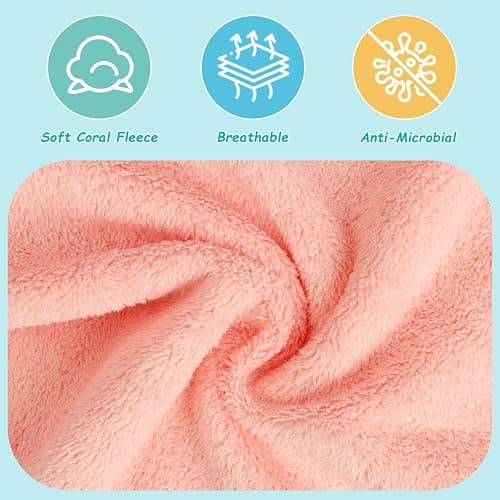 HOMEXCEL Baby Washcloths 24 Pack,Microfiber Coral Fleece Baby Bath Face Towel 7x9 Inch Extra Absorbent and Soft Burp Cloth and Wash Cloths for Newborn,Infants and Toddlers,Gentle On Sensitive Skin thumbnail 4