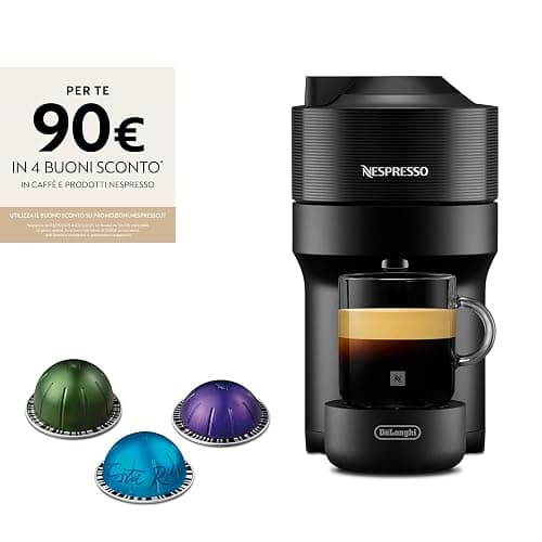 De'Longhi Nespresso Vertuo Pop ENV90.B, Macchina Caffè a Capsule con Tecnologia Centrifusion, 4 Formati in Tazza, Incluso Set di Benvenuto con 12 Capsule, 1260W, Liquorice Black thumbnail 3