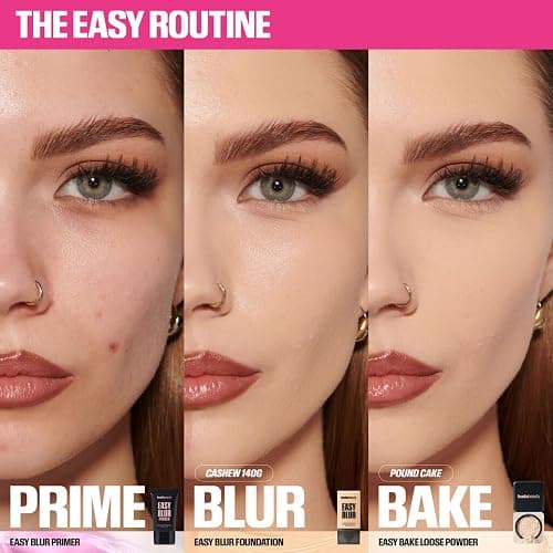 Huda Beauty Baby Bake Mini Easy Bake Loose Baking & Setting Powder - Pound Cake (fair, light, medium, and tan skin tones.) .21 Oz / 6g. thumbnail 7