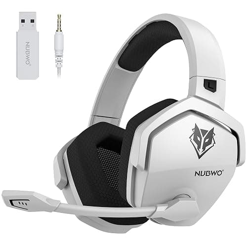NUBWO Wireless Gaming Headset with Mic for Ps5 Ps4 PC, Zero Interference, 100-Hour Battery All-Day Play, 23ms Sync​ for Fortnite & Call of Duty/FPS Gamers, Triple Mode All Devices Compatible - White - Image 1