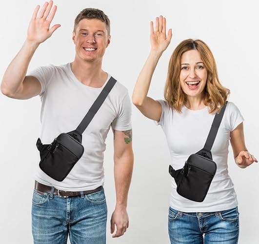 Mini Sling Bag for Men Women, Waterproof Utility Crossbody Backpack Chest Bag for Hiking Travel Sports Running thumbnail 2