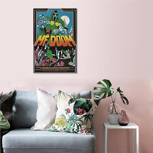 LaBdip MF Doom Poster Album Cover Hip-hop Comic Music Poster for Room Aesthetic Canvas Wall Art Bedroom Decor Unframed 12x18inch thumbnail 3