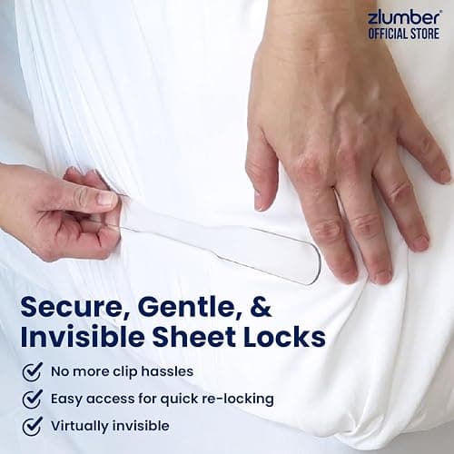 The Original USA Patented ZlumberLock - Secure Sheet Holder with Heavy-Duty Mattress Straps – No More Loose Bedding, Universal Fit, Easy One-Time Installation thumbnail 7