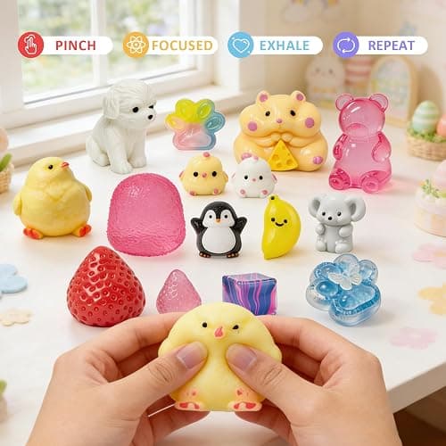 15pcs Taba Squishy Toys Kit, Squishy Fidget Toys for Kids & Adults, Kawaii Squishies Stress Relief Squeeze Toys Classroom Party Favors for Kids 4-8 8-12, Sensory Fidget Birthday Gifts for Boys & Girls thumbnail 5
