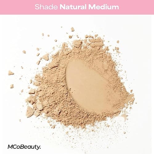MCoBeauty Miracle Flawless Pressed Powder - 2 Natural Medium - Soft Focus Blurring, Finishing & Setting Powder - Face Makeup Compact with Rose Flower Extract Sweet Almond Oil - Vegan & Cruelty Free thumbnail 5