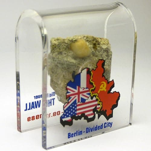 Original Piece of the Berlin Wall - Authentic Souvenir from the Real Wall in Germany Mounted in Acrylic Display (Small (2"X2"), Divided City) thumbnail 5