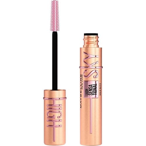 Maybelline New York - Mascara Pailleté Couleur Or - Volume & Longueur - Sky High - Teinte : Gold Glitz - 7,2 ml - Image 1
