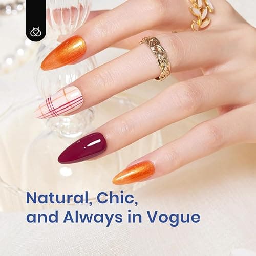 Beetles Gel Nail Kit Almond Nail Tips Easy Nail Extension Set 9 In 1 Nail Glue Gel with Pre shaped Medium Almond Nail Tips & UV Nail Lamp Acrylic Nail Clipper DIY Art Gifts for Her thumbnail 7