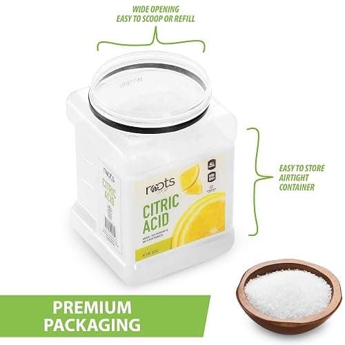Roots Circle All-Natural Citric Acid | 1 Pack - 1.87 Pounds | Kosher for Passover | Food-Grade Flavor Enhancer, Household Cleaner & Preservative | for Skincare, Cooking, Baking, Bath Bombs thumbnail 6
