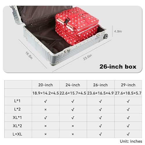 TABITORA Portable Hanging Travel Shelves Bag Packing Cube Organizer Suitcase Storage Large Capacity thumbnail 4