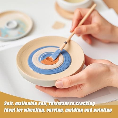 ZEHIQ Premium Air Dry Clay-2.2 lbs Natural Pottery Clay for Wheel Throwing, Hand Building, Sculpting Molding | No Baking Required, Self-Hardening | Beginner & Professional Artist Supplies(Terracotta) thumbnail 4