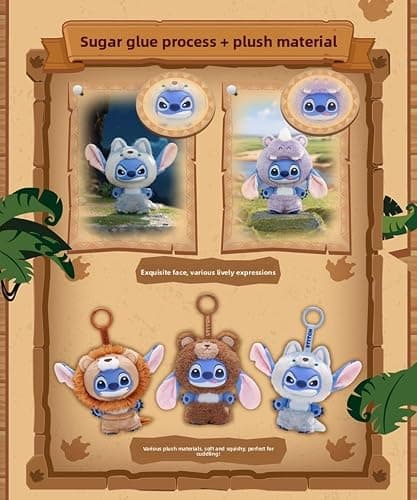 MINISO Disney Stitch Wild Animal Series Vinyl Surprise Box Figure Model Random Design Blind Box Toy Collectible Toy for Home Decor Birthday Gifts (Random One Figure) thumbnail 8