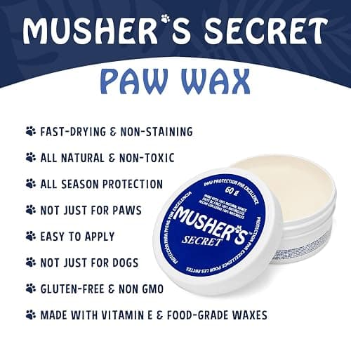 Musher's Secret All-Natural Dog Paw Balm, All-Season Paw Protector, 60g | Moisturizing paw balm for dogs, protects from hot pavement, ice and rough terrain, invisible barrier, all-season paw care thumbnail 9