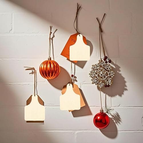 Uniquer 40Pcs Unfinished Wooden Cow Ear Tags Cutouts with Ropes,Farmhouse Blank Hanging Cow Tags for DIY Craft,Home Party Christmas Decor thumbnail 7
