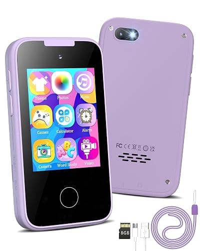 Kids Smart Phone Gifts for Girls 6-8 Year Old,Touchscreen Toy Cell Phone with Multi APPs 8G TF Card for Learning Play Christmas Birthday Gifts for Girls Age 3 4 5 6 7 8 9 - Image 1