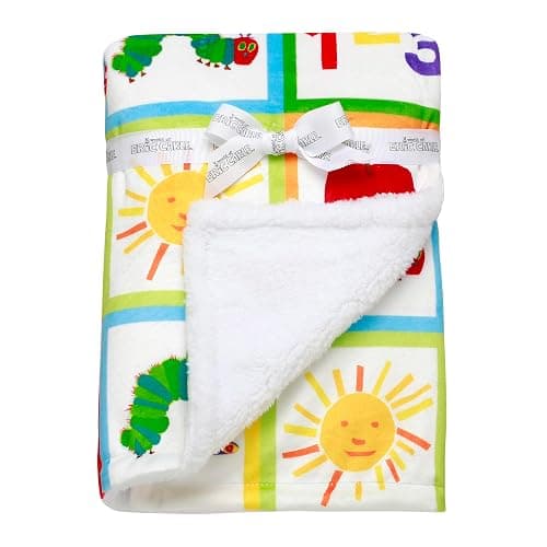 2 Ply Plush Baby Blanket, Reversible World of Eric Carle The Very Hungry Caterpillar Print (Multi-Colored, 30 in. x 40 in.) - Image 1