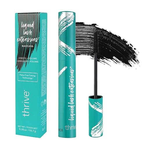 Thrive Mascara (Black 10.7g/0.38 OZ), Thrive Mascara Liquid Lash Extensions - Brynn Thick and Slender, Waterproof and Sweat Resistant - Image 1