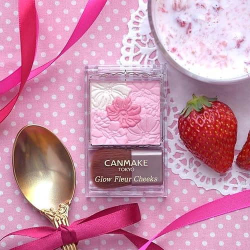 CANMAKE - Glow Fleur Cheeks - Long-Lasting Light Natural Blending Gentle Pearl Radiance - 0.20oz (5.7g) (16 Lilac Fleur (4901008313917)) thumbnail 4
