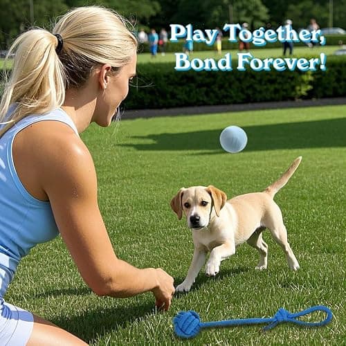 Beiker 20 Pack Puppy Chew Toys - Blue Dog Teething Toys for Puppies, Puppy Teething Rings and Ropes, Blue Rubber Toy Bundle for Small Dogs, Cute Interactive Dog Balls for Small Breed thumbnail 7