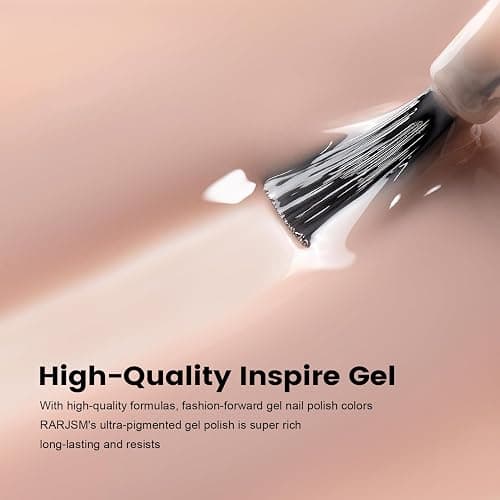 RARJSM Nude Gel Nail Polish Eggshell Pink Neutral Skin Tone Sheer Jelly Gel Polish 1PC 15ml Single Bottle Cream Transparent Pink Nail Gel Polish Soak off UV LED Cured for Home Salon DIY Manicure thumbnail 5