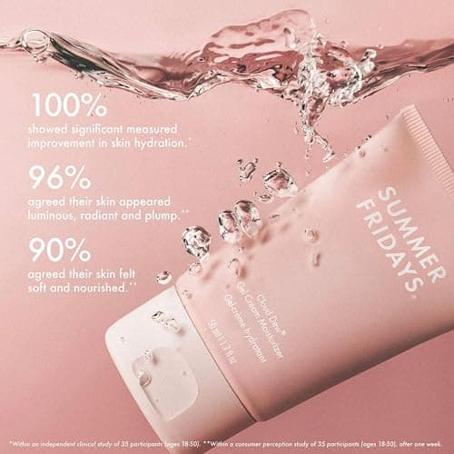 Summer Fridays Cloud Dew® Gel Cream Moisturizer - Lightweight Facial Moisturizer with Hyaluronic Acid, Coconut Water, Cherry Extract + Ceramides for Skin-Plumping Hydration (1.7 Fl Oz) thumbnail 5