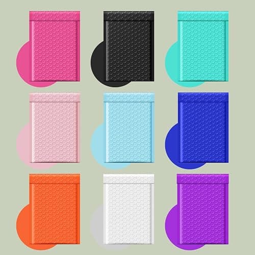 METRONIC Black Bubble Mailers 4x8 Inch 200 Pack Small Padded Envelopes | Usable Size 4x7 Waterproof Padded Mailer Self Seal Adhesive Bubble Envelopes for Shipping Jewelry, Cards, Small Business thumbnail 4