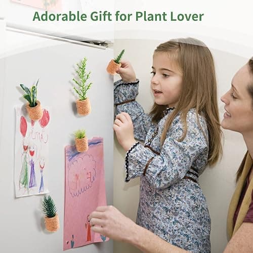 Joyibay Plant Fridge Magnets Mini Succulent Magnets Artificial Plants Refrigerator Magnets Potted Succulent Plants Magnet Stickers Cute for Magnet Boards Fridge Home Office Decor thumbnail 2