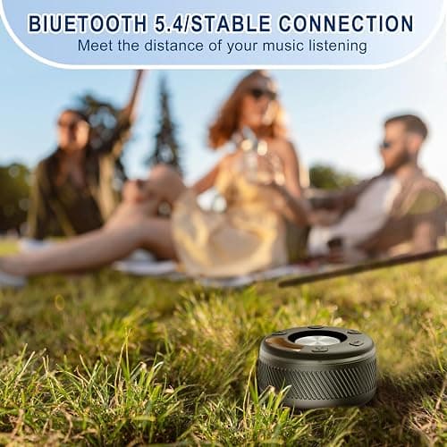 Bluetooth Speaker, Shower Speaker, IP7 Waterproof Portable Speakers Bluetooth 5.4 with HD Sound, RGB Light/LED Display/Hands-Free Call/Suction Cup Perfect for Bathroom Sing-Along Stocking Stuffers thumbnail 5