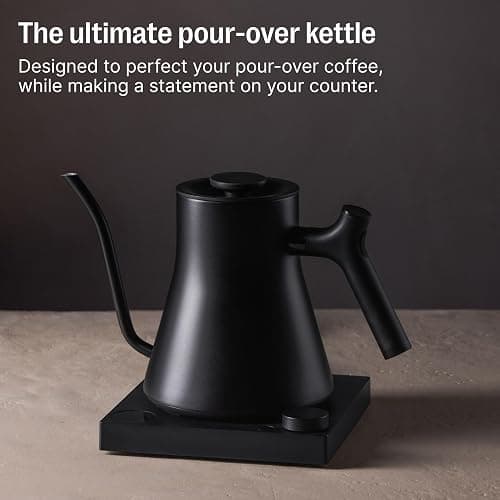 Fellow Stagg EKG Pro Gooseneck Electric Kettle, Brew Timer, 0.9 Liter | To-the-Degree Temp Control, Color LCD, Temp Hold, Stainless Steel, for Pour-Over Coffee & Tea, Quick Heating, Matte Black thumbnail 4