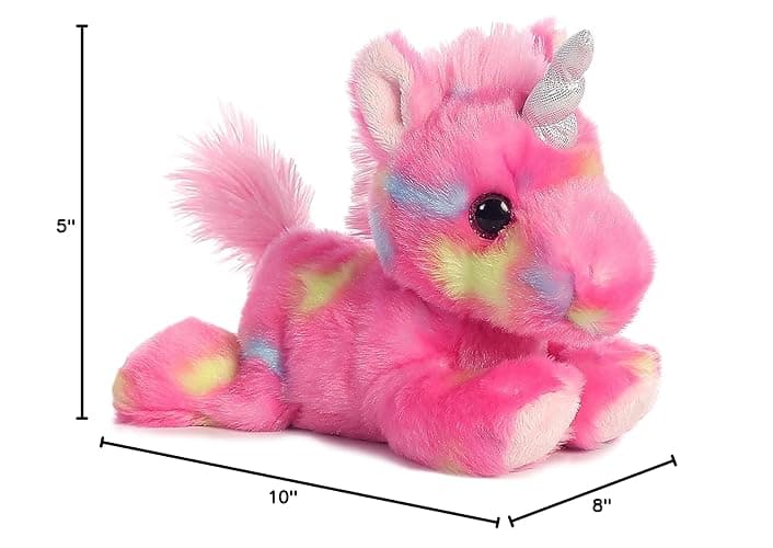 Aurora® Vibrant Bright Fancies™ Jellyroll Unicorn™ Stuffed Animal - Eye-Catching Fun - Delightful Cuddles - Pink 7 Inches thumbnail 3