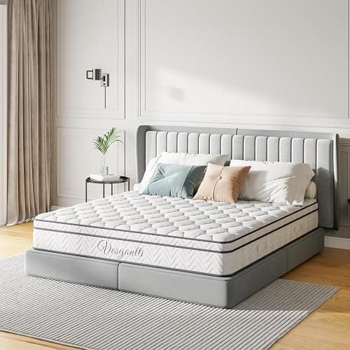 Vesgantti Small Double Mattress, 10.3 Inch Hybrid Mattress 4FT with Breathable Foam and Individually Pocket Spring - Medium Firm, Classic Box Top Collection(120x190x26cm) thumbnail 2
