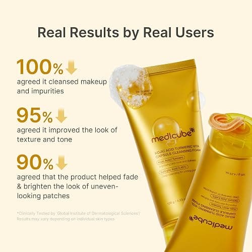 medicube Facial Cleanser Turmeric Capsule Foam Cleanser | for Balancing Uneven Skin Tone & Texture | Fade Appearance of Uneven Patches & Ideal for Use After Spot Care | Korean Skincare, 4.23 oz thumbnail 5
