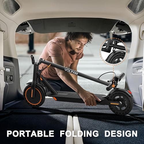 VOLPAM Electric Scooter, 350W/500W Powerful Motor, 8.5"/10" Solid Tires, 19/22Mph, 28/23/21/16 Miles Max Range, Dual Braking thumbnail 6
