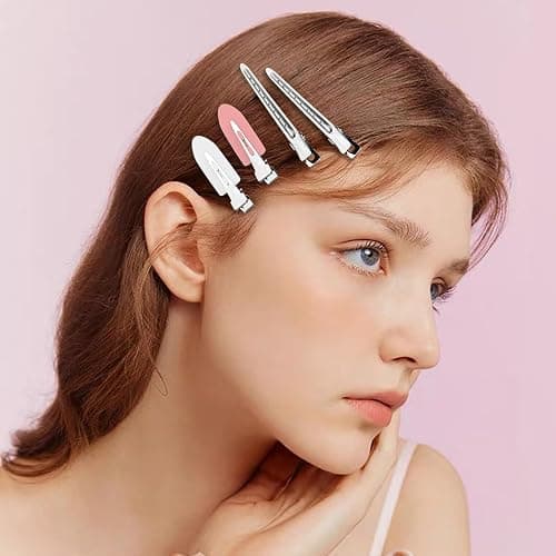 40 Pcs Hair Clips Women Styling, Alligator Metal Hair Clips, Hair Pin Curl Rollers Clips, 34 Pcs 3.5"Duckbill Sectioning Hair Clips and 6 Pcs 2.3"No Crease Clips thumbnail 7