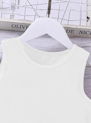 Ecolala Girls' 2 Piece Outfits Sleeveless Crop Tank Tops and Cargo Pants Clothing Set thumbnail 3