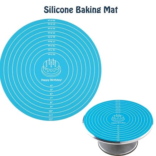 Jninexiu 12 Inch Aluminium Alloy Revolving Cake Stand, Rotating Cake Turntable for Cake, Cupcake Decorating Supplies (35Pcs) thumbnail 9