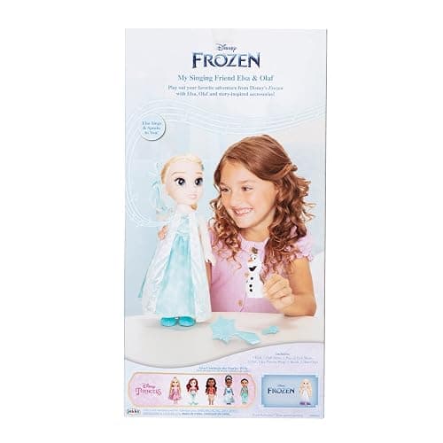 JAKKS Pacific Elsa Doll Classic My Singing Friend Elsa Doll & Olaf Figure thumbnail 13