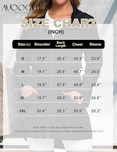 Avoogue Women's Long Raincoat with Hood Outdoor Lightweight Windbreaker Rain Jacket Waterproof thumbnail 5