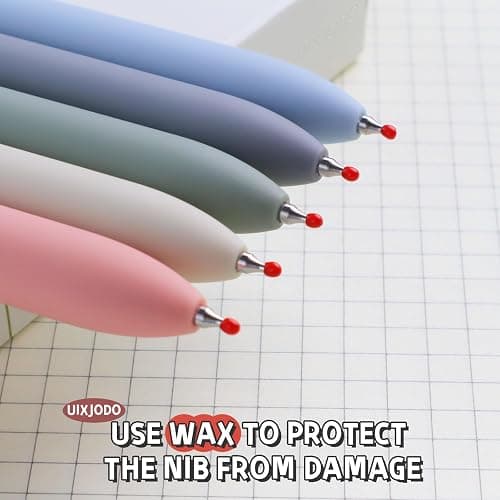 UIXJODO Gel Pens, 5 Pcs 0.5mm Black Ink Pens Fine Point Smooth Writing Pens, High-End Series Pens for Journaling Note Taking, Cute Office School Supplies Gifts for Women Men (Morandi) thumbnail 7