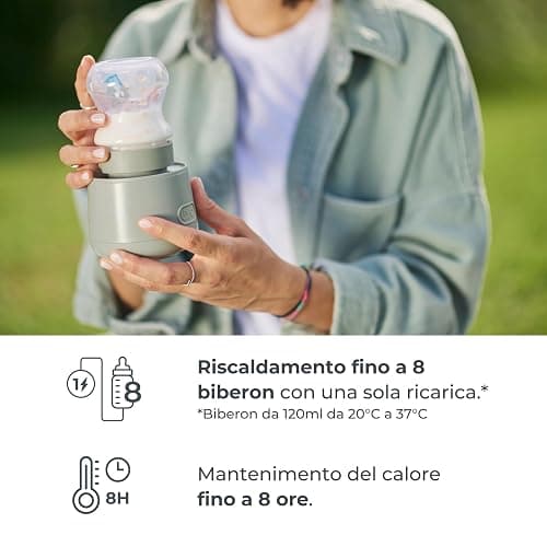 Nuvita Scaldabiberon Portatile Universale Nuvita 1162 Warm’n’Go con USB - Riscaldamento Rapido, 4 Impostazioni di Temperatura, Facile da trasportare con Chiusura Ermetica, Scalda fino a 8 Biberon thumbnail 6